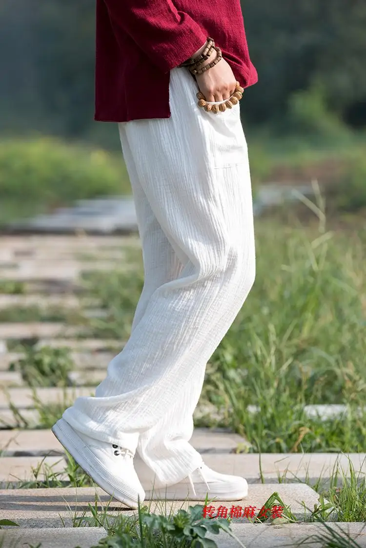 2026 Spring Women' Fashion Comfortable Cotton Linen Pants Plus Size Women Pleated Autumn Pants with Pockets 5XL 6XL Pantalones