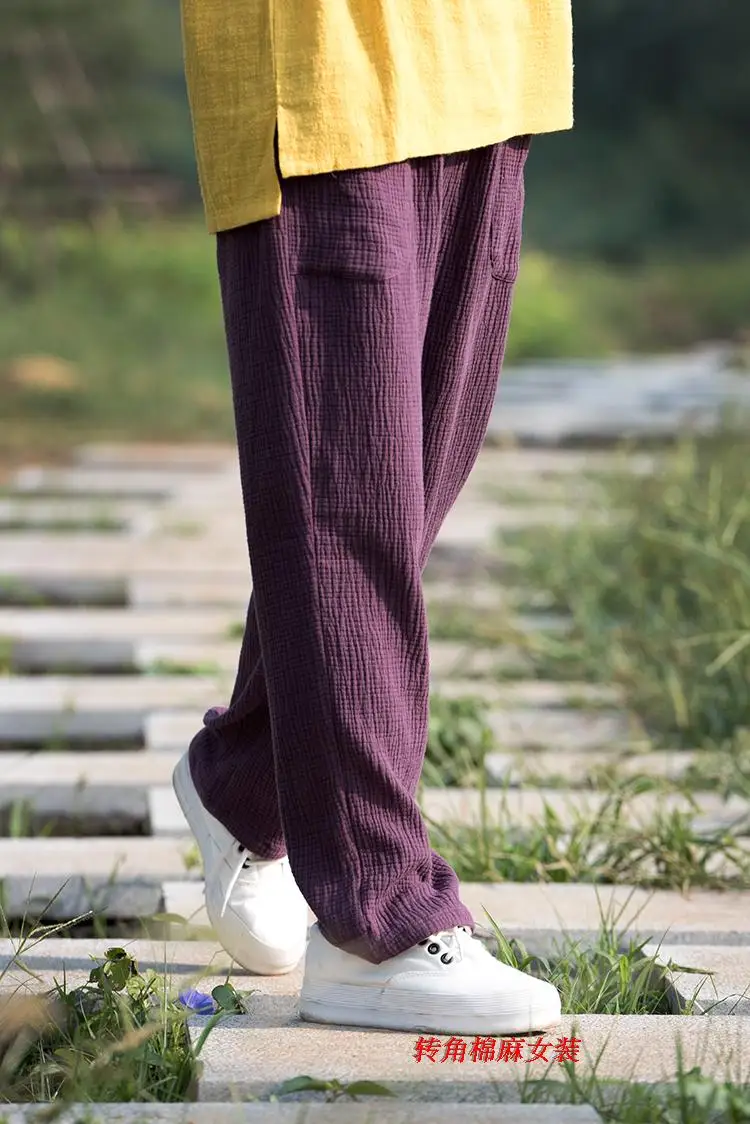 2026 Spring Women' Fashion Comfortable Cotton Linen Pants Plus Size Women Pleated Autumn Pants with Pockets 5XL 6XL Pantalones