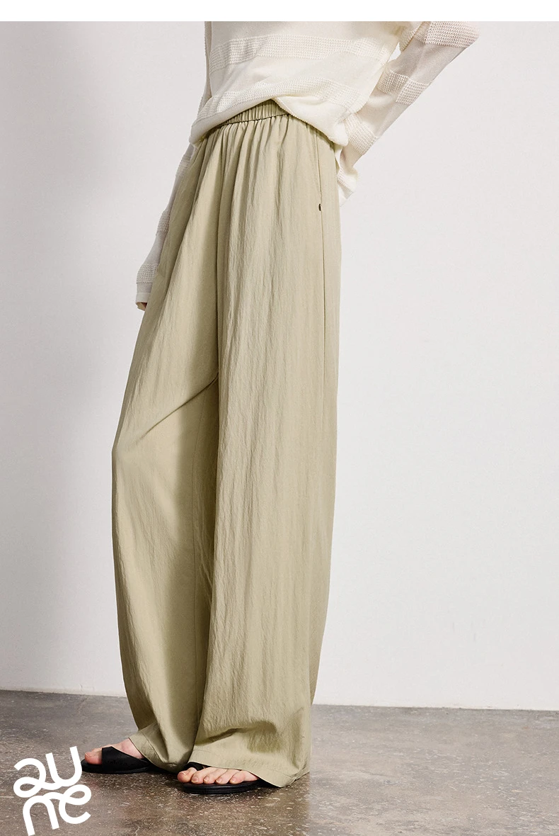 TOYOUTH Women Wide-Leg Casual Pants 2026 Spring New Effortless Versatile Relaxed Yamamoto-Style Lounge Trousers