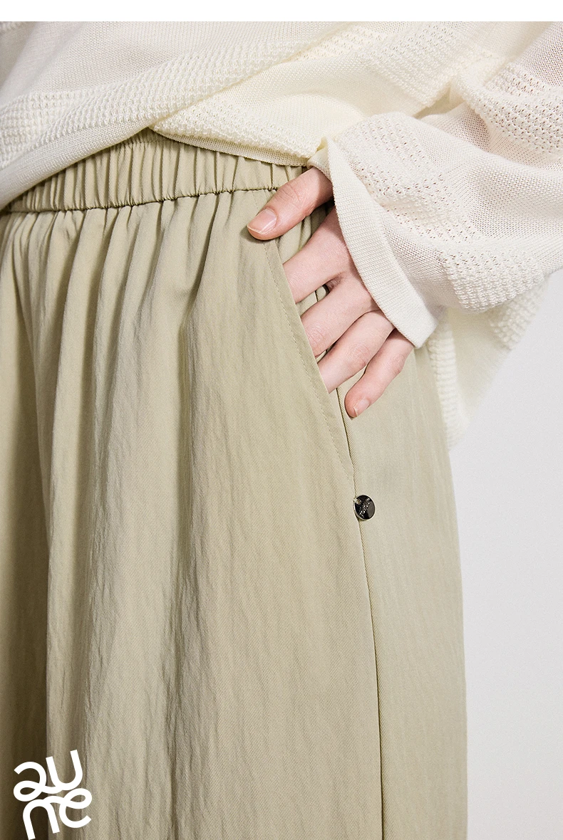 TOYOUTH Women Wide-Leg Casual Pants 2026 Spring New Effortless Versatile Relaxed Yamamoto-Style Lounge Trousers