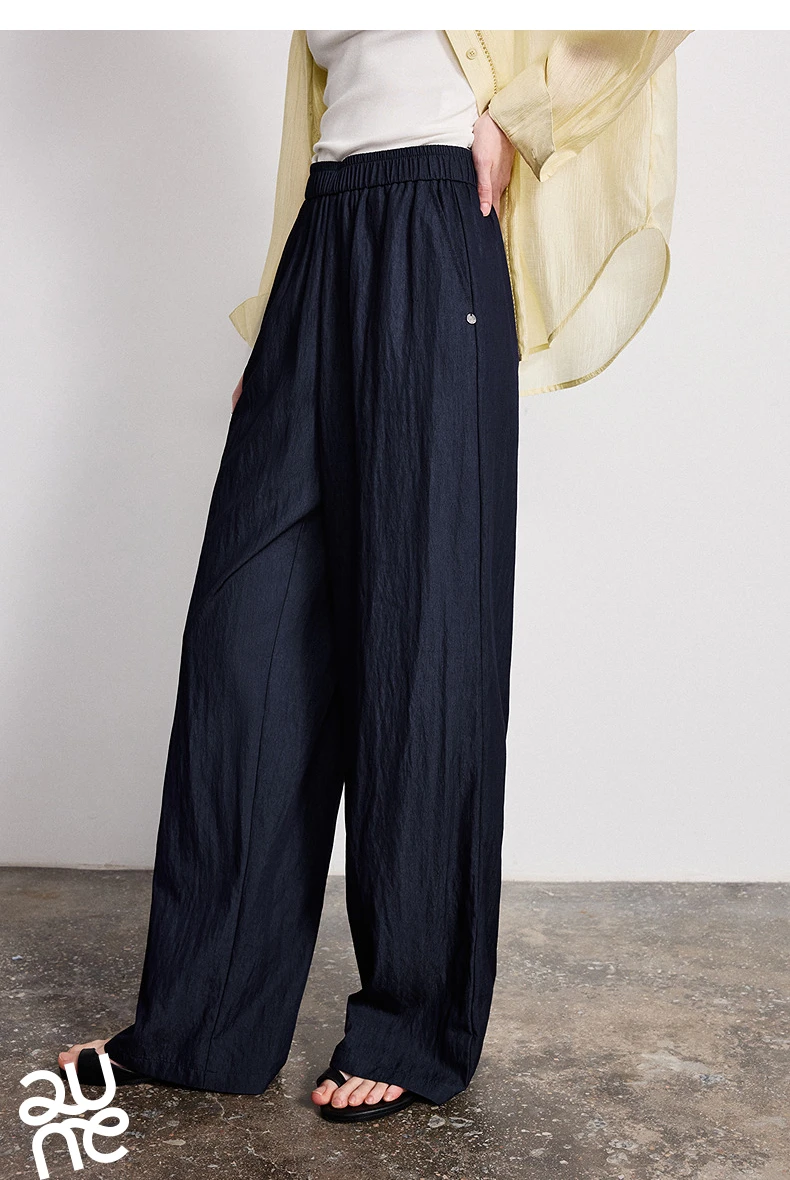 TOYOUTH Women Wide-Leg Casual Pants 2026 Spring New Effortless Versatile Relaxed Yamamoto-Style Lounge Trousers