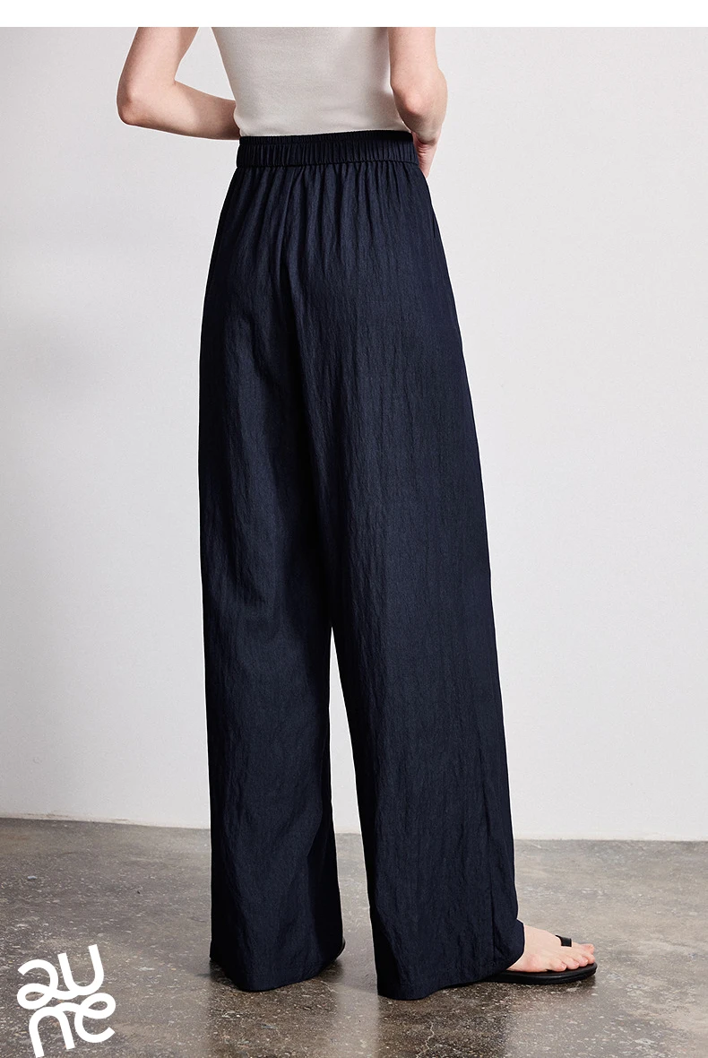 TOYOUTH Women Wide-Leg Casual Pants 2026 Spring New Effortless Versatile Relaxed Yamamoto-Style Lounge Trousers