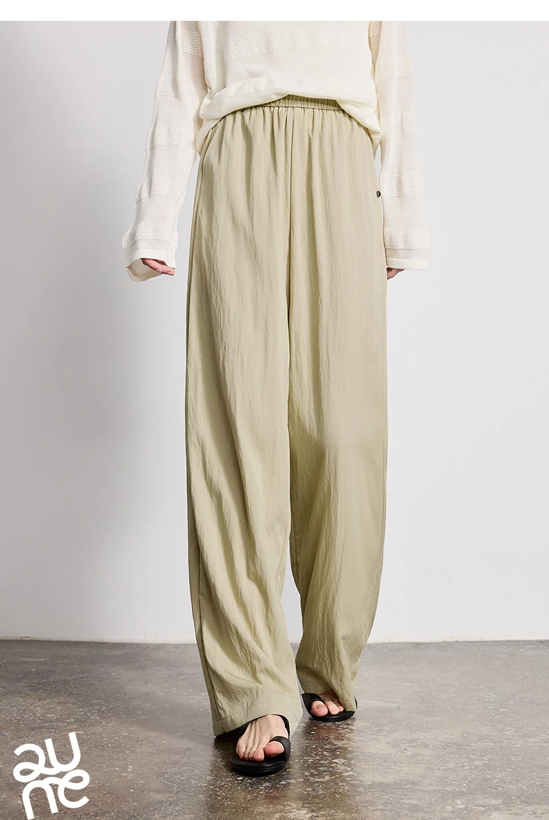 TOYOUTH Women Wide-Leg Casual Pants 2026 Spring New Effortless Versatile Relaxed Yamamoto-Style Lounge Trousers