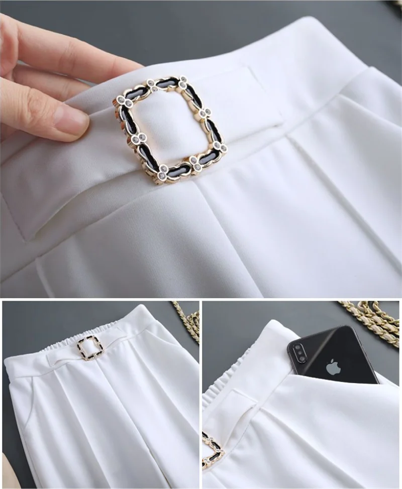 High Waist Wide Leg Pants Women Spring Autumn New Drop Feel Relaxed Straight Suit Pants Fashion Wild Casual Trousers White Black