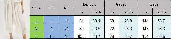 Summer Y2K Bloomers Pants Casual Women Loose Vintage Drawstring Wide Leg Trousers Lace Patchwork Calf-Length Lantern Trousers