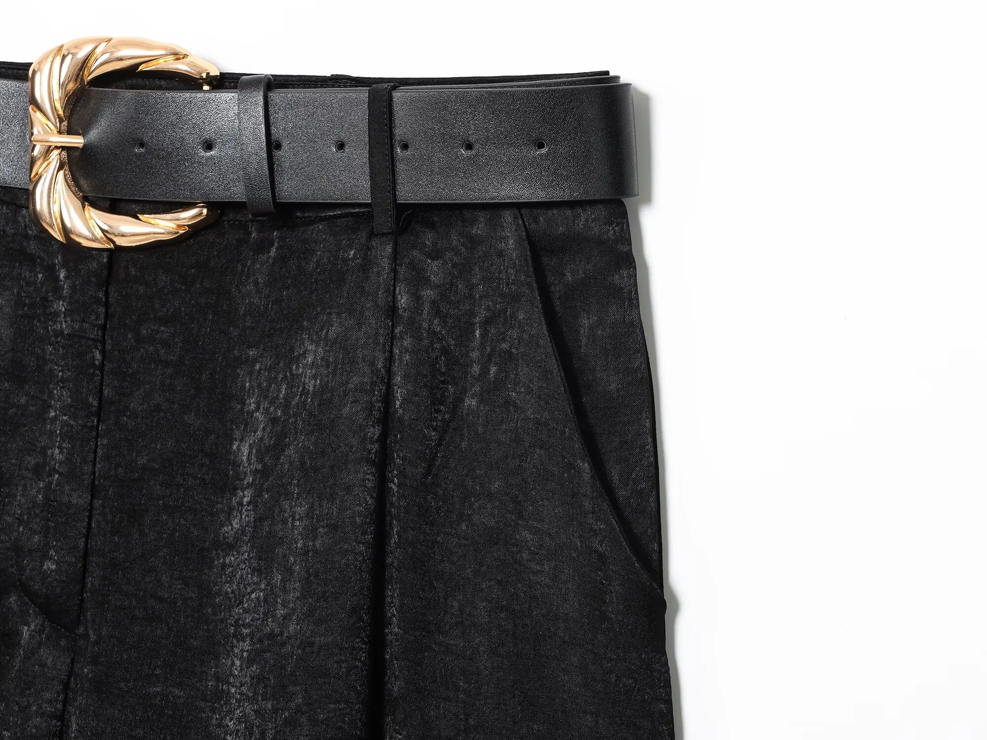 2026 New Fashion Women's Vintage Designer Smooth Satin Pants with Belt Lady Elegant High Waist Loose Wide Leg Straight Trousers
