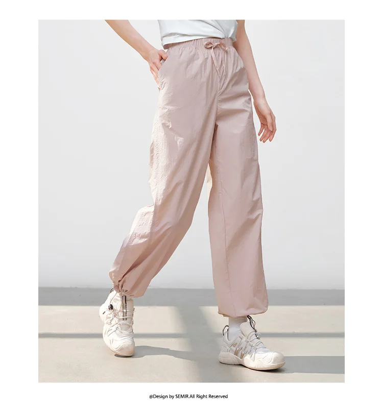 Semir Casual Pants Women Moisture Wicking Relaxed Fit Wide Leg 2025 New Summer Cool Feeling Sun Protection Long Pants