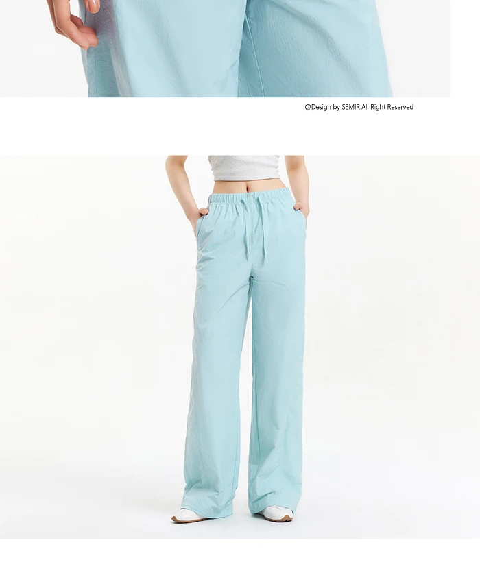Semir Casual Pants Women Moisture Wicking Relaxed Fit Wide Leg 2025 New Summer Cool Feeling Sun Protection Long Pants
