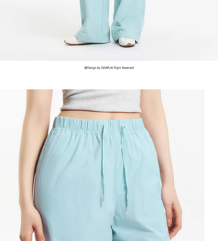 Semir Casual Pants Women Moisture Wicking Relaxed Fit Wide Leg 2025 New Summer Cool Feeling Sun Protection Long Pants
