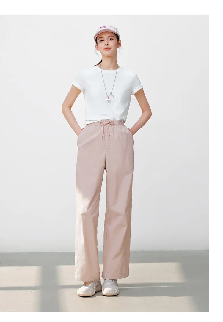 Semir Casual Pants Women Moisture Wicking Relaxed Fit Wide Leg 2025 New Summer Cool Feeling Sun Protection Long Pants