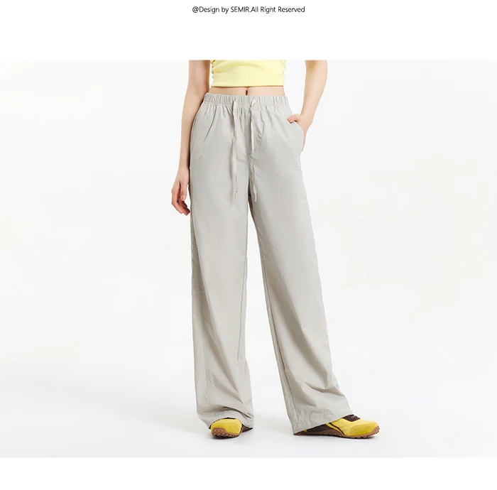 Semir Casual Pants Women Moisture Wicking Relaxed Fit Wide Leg 2025 New Summer Cool Feeling Sun Protection Long Pants