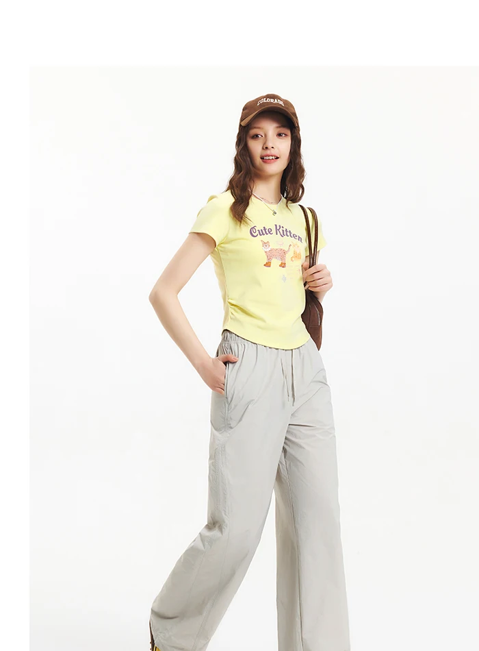 Semir Casual Pants Women Moisture Wicking Relaxed Fit Wide Leg 2025 New Summer Cool Feeling Sun Protection Long Pants