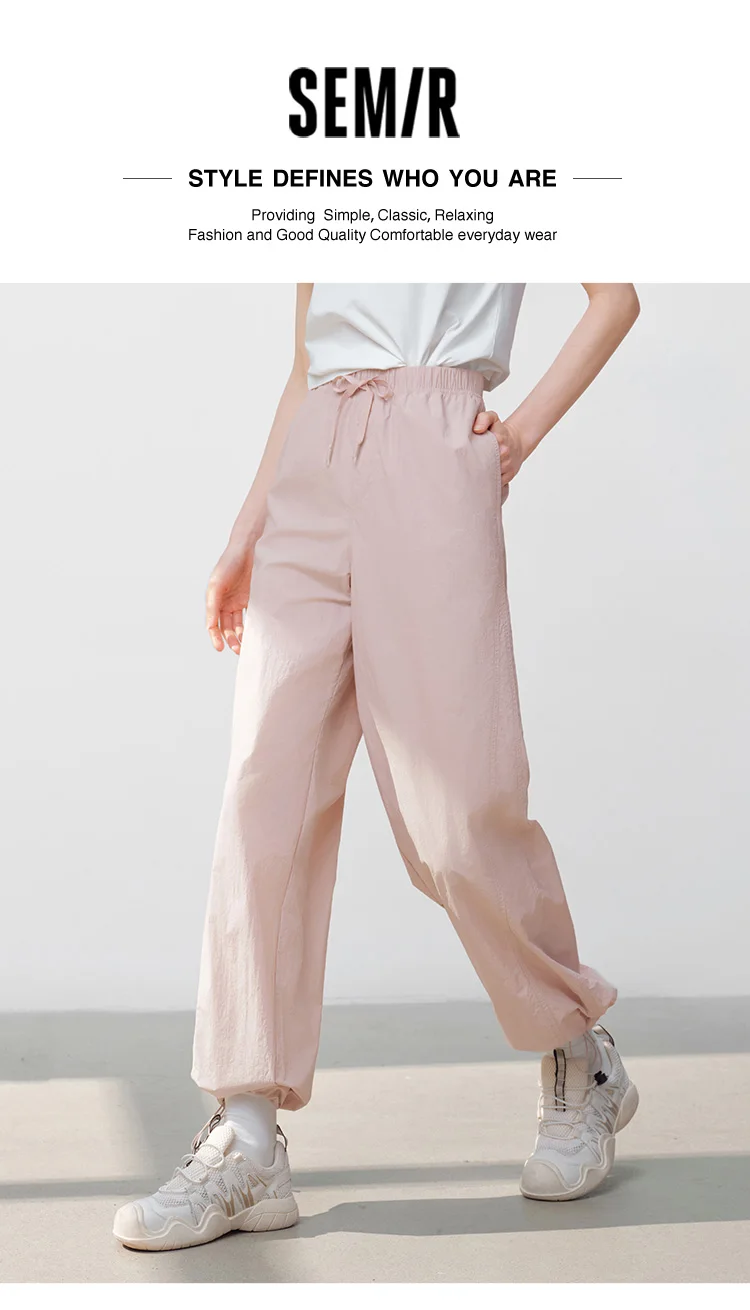 Semir Casual Pants Women Moisture Wicking Relaxed Fit Wide Leg 2025 New Summer Cool Feeling Sun Protection Long Pants