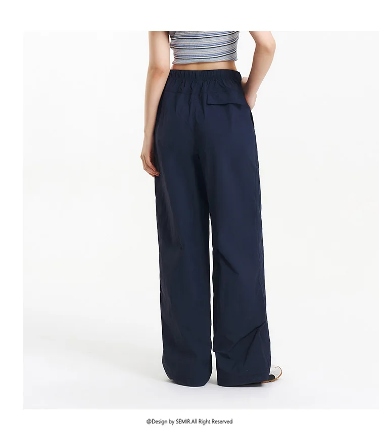 Semir Casual Pants Women Moisture Wicking Relaxed Fit Wide Leg 2025 New Summer Cool Feeling Sun Protection Long Pants