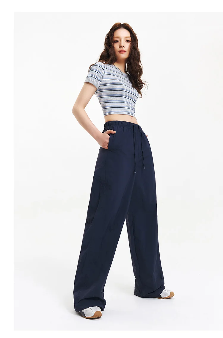 Semir Casual Pants Women Moisture Wicking Relaxed Fit Wide Leg 2025 New Summer Cool Feeling Sun Protection Long Pants