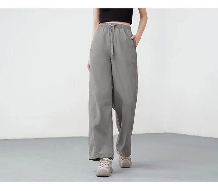 Semir Casual Pants Women Moisture Wicking Relaxed Fit Wide Leg 2025 New Summer Cool Feeling Sun Protection Long Pants