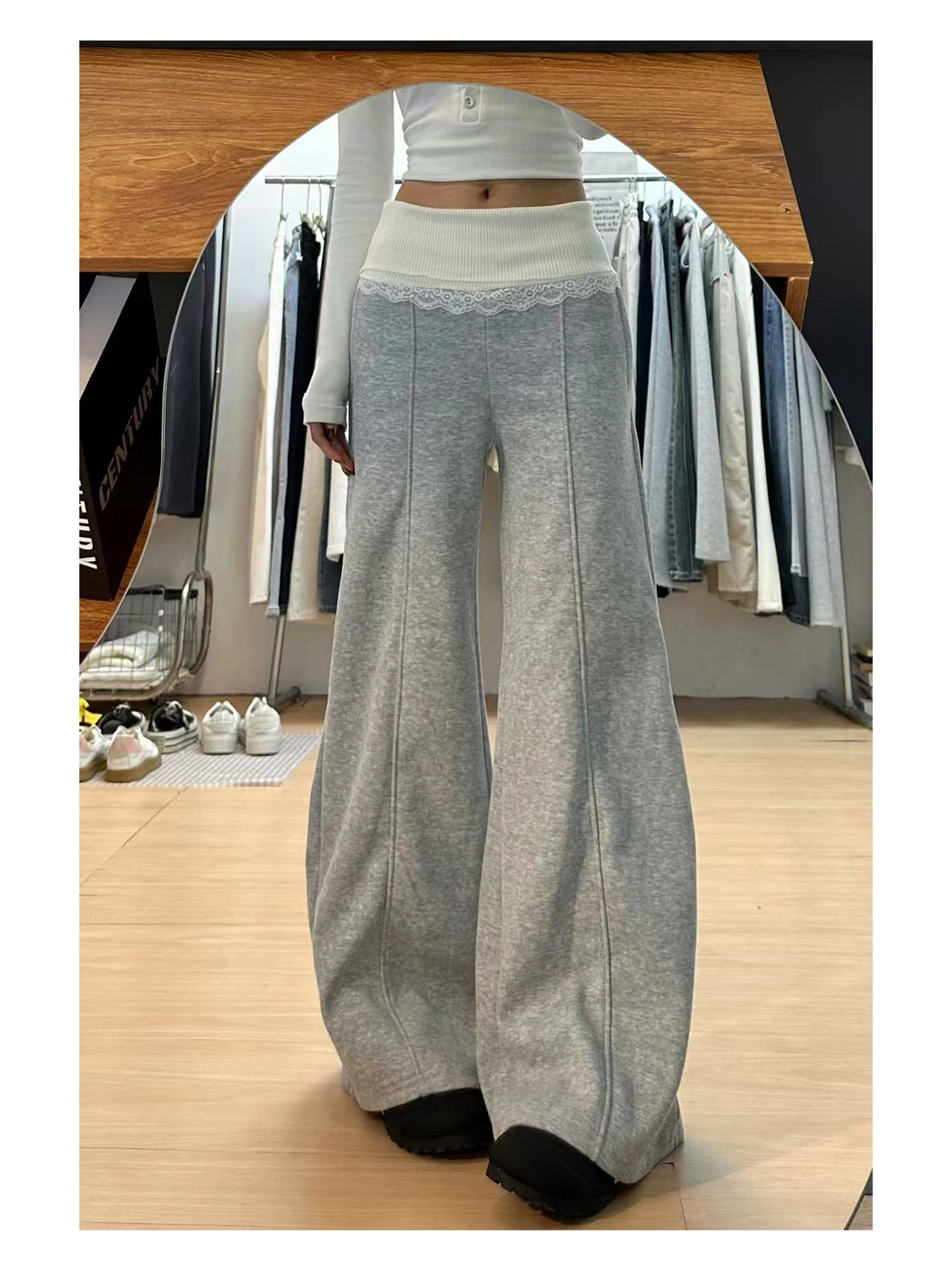 Y2K Harajuku Pants Women Streetwear 2000S Baggy Sweatpants Vintage 90S Retro High Waist Wide Leg Jogger Trousers Clothes New