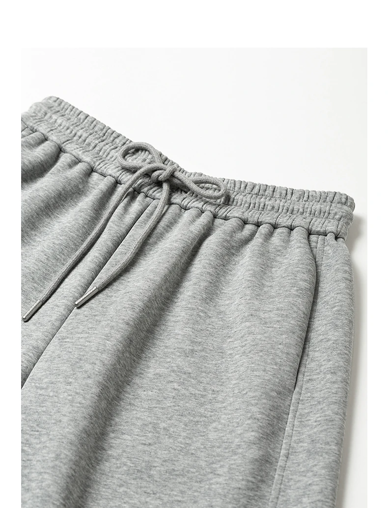 TOYOUTH Women's Soft Cotton Curved Leg Long Pants 2026 Fall New Arrival High Waist Drawstring Loose Wide Leg Pear Shape Friendly