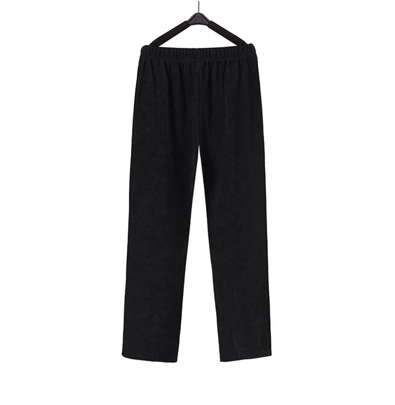 High Quality Corduroy Straight Trousers Women Autumn Winter Oversize 8XL Mother Pants Fleece Thicke Warm Casual Pants Female New