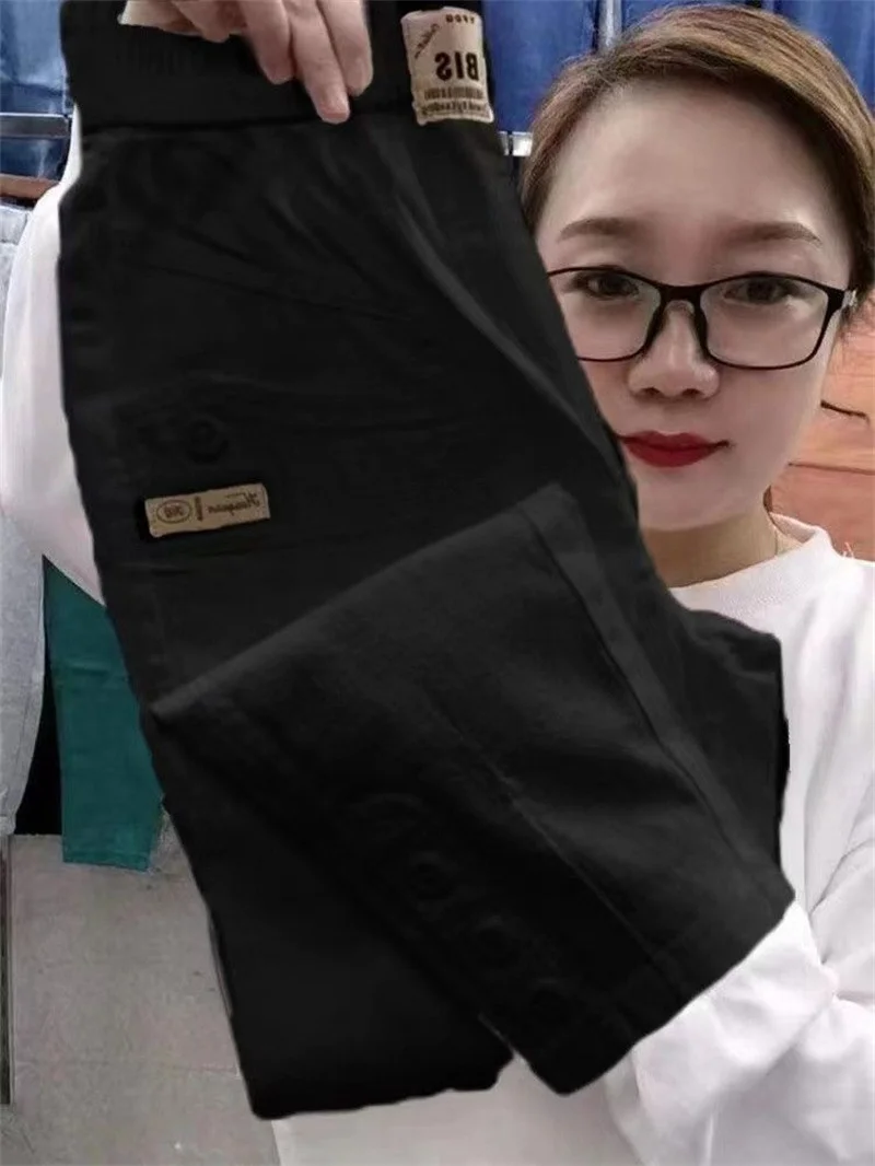 Women Thin Cotton Linen Casual Pants 2025 Spring Summer New Large Size Loose Slim Harem Trousers Straight Nine Pants Tide Female