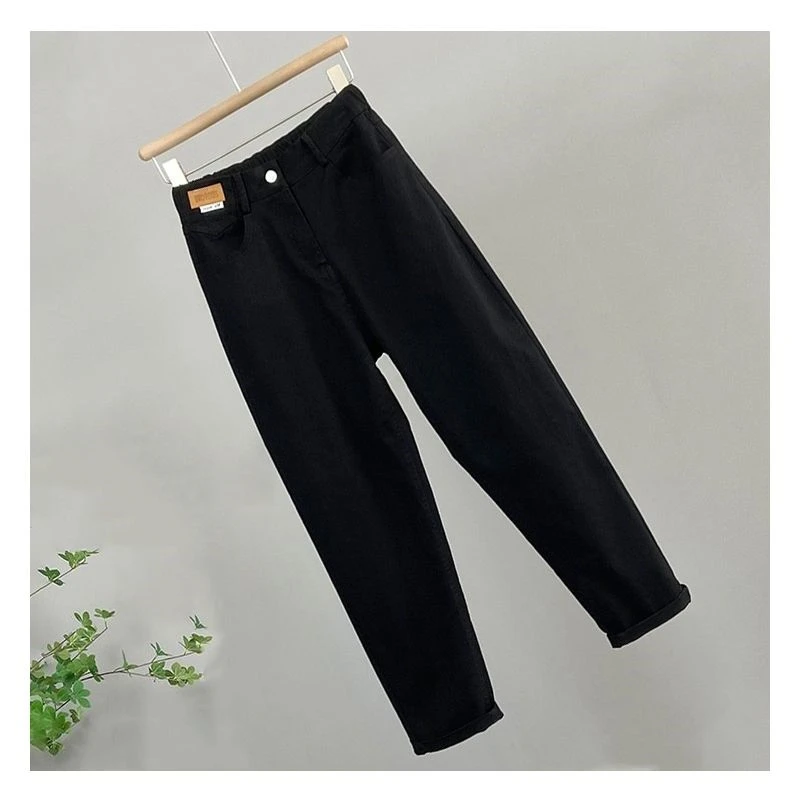 2026New Korean High Waist Denim pants Women's Autumn Casual Loose Khaki Harun pants Female Trousers Ladies