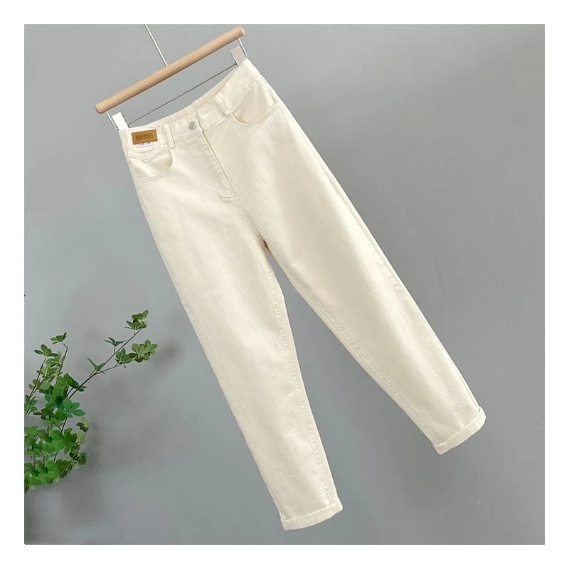 2026New Korean High Waist Denim pants Women's Autumn Casual Loose Khaki Harun pants Female Trousers Ladies