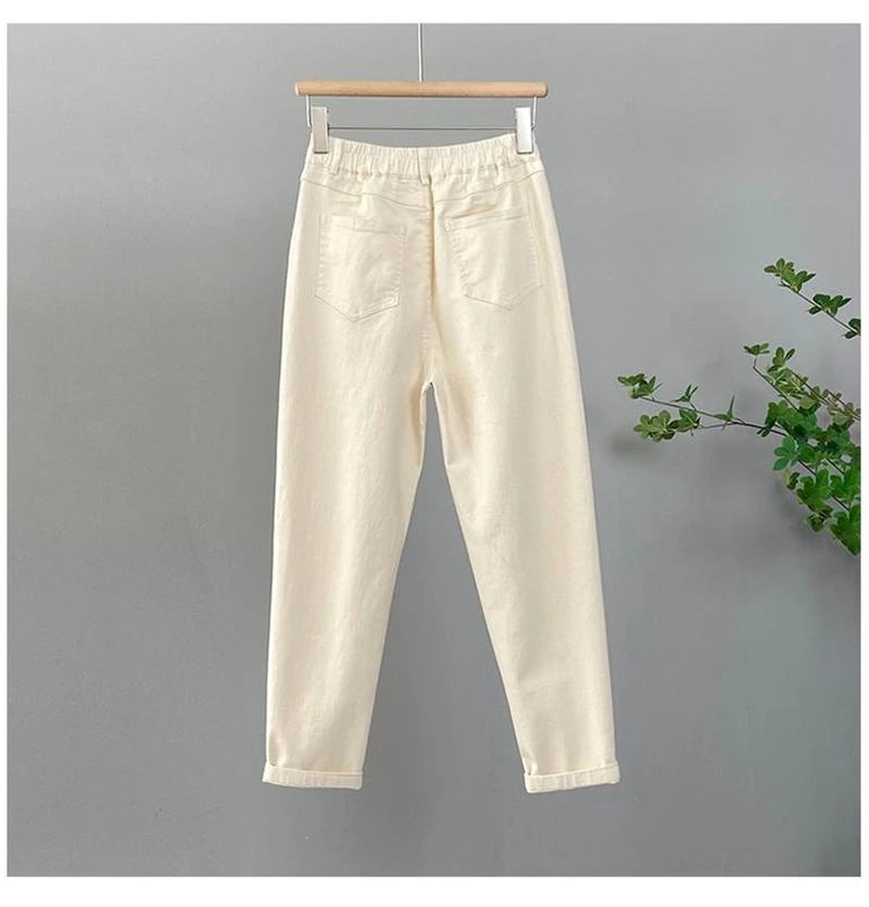 2026New Korean High Waist Denim pants Women's Autumn Casual Loose Khaki Harun pants Female Trousers Ladies