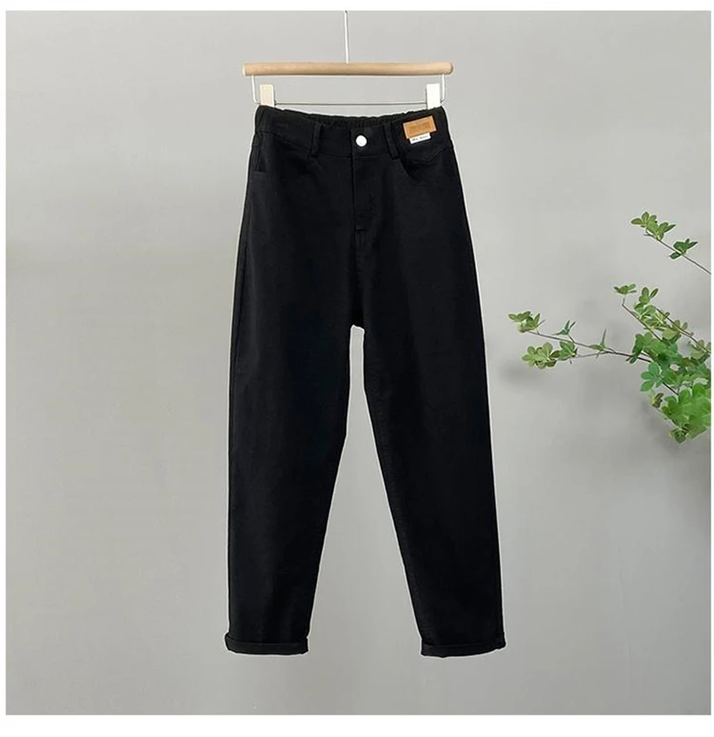 2026New Korean High Waist Denim pants Women's Autumn Casual Loose Khaki Harun pants Female Trousers Ladies