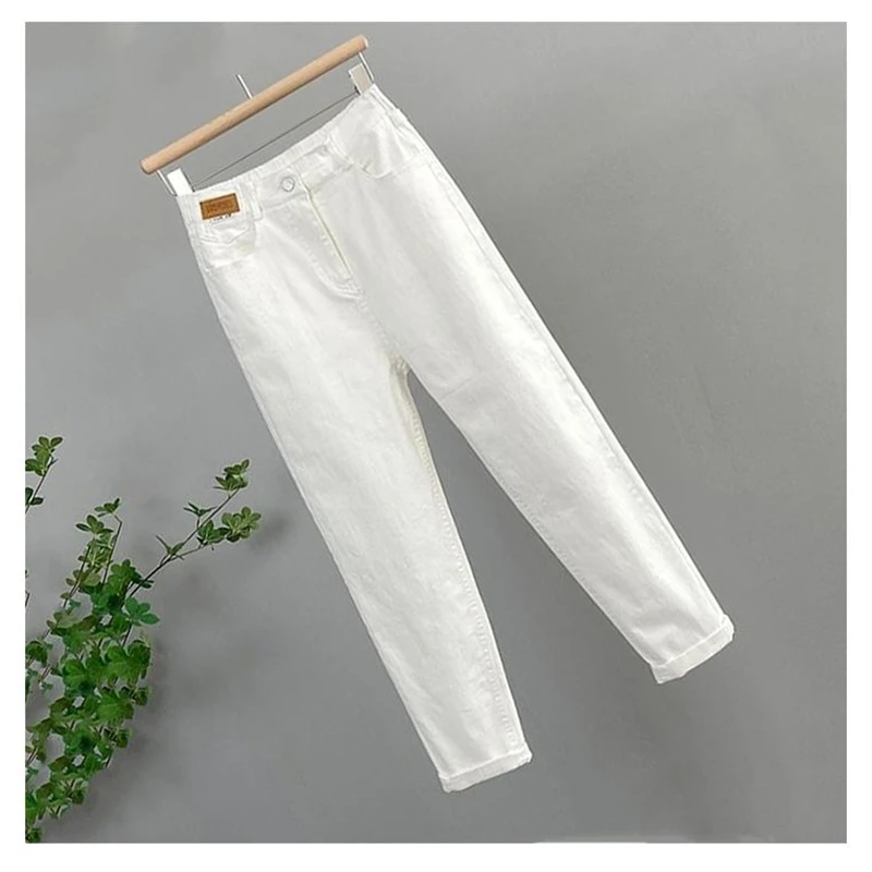 2026New Korean High Waist Denim pants Women's Autumn Casual Loose Khaki Harun pants Female Trousers Ladies