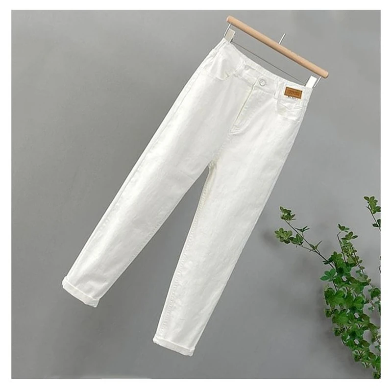 2026New Korean High Waist Denim pants Women's Autumn Casual Loose Khaki Harun pants Female Trousers Ladies