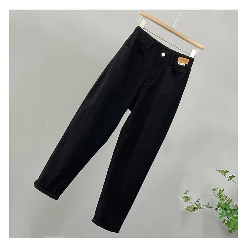 2026New Korean High Waist Denim pants Women's Autumn Casual Loose Khaki Harun pants Female Trousers Ladies
