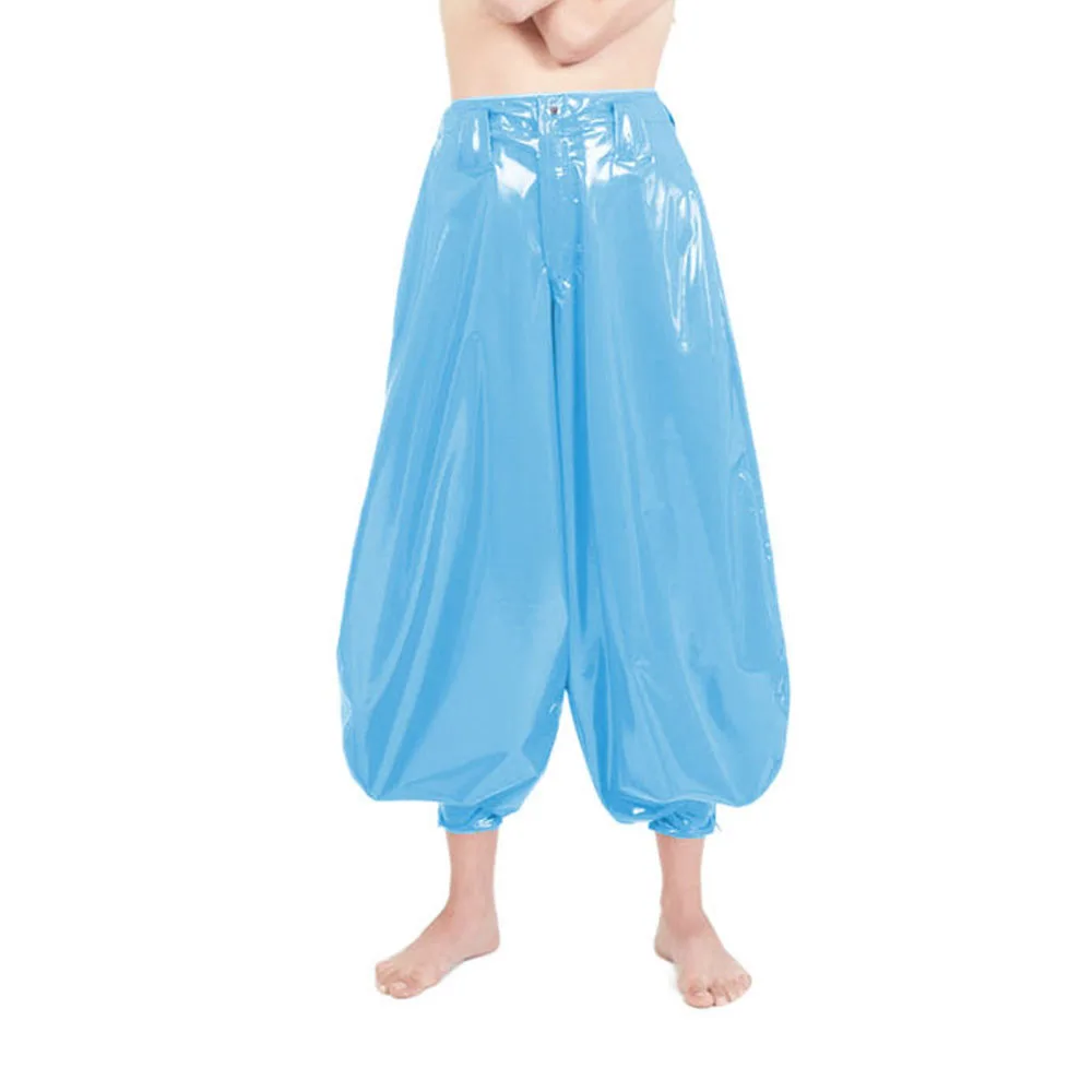 Punk High Waist PVC Harem Pants, Shiny Leather, Club Party Lantern Pants, Streetwear, Classic Tobi Pants, Dance Bloomers, 7XL