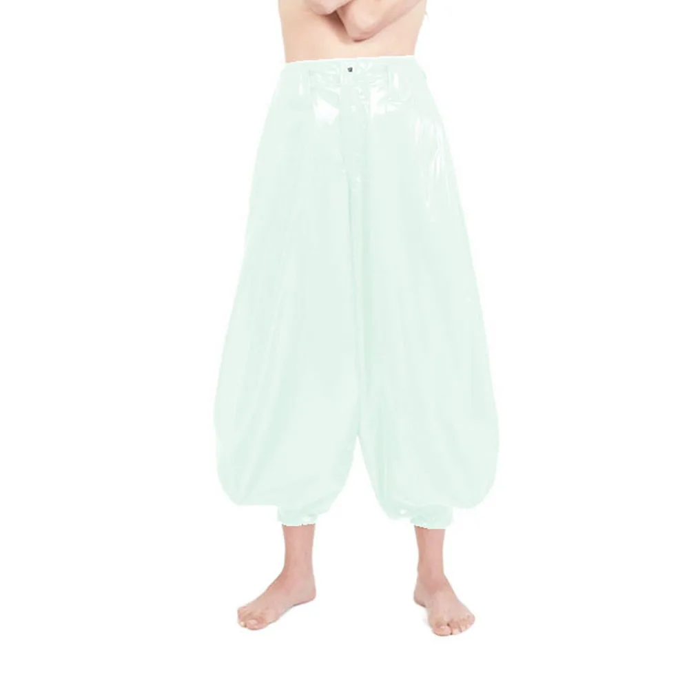 Punk High Waist PVC Harem Pants, Shiny Leather, Club Party Lantern Pants, Streetwear, Classic Tobi Pants, Dance Bloomers, 7XL