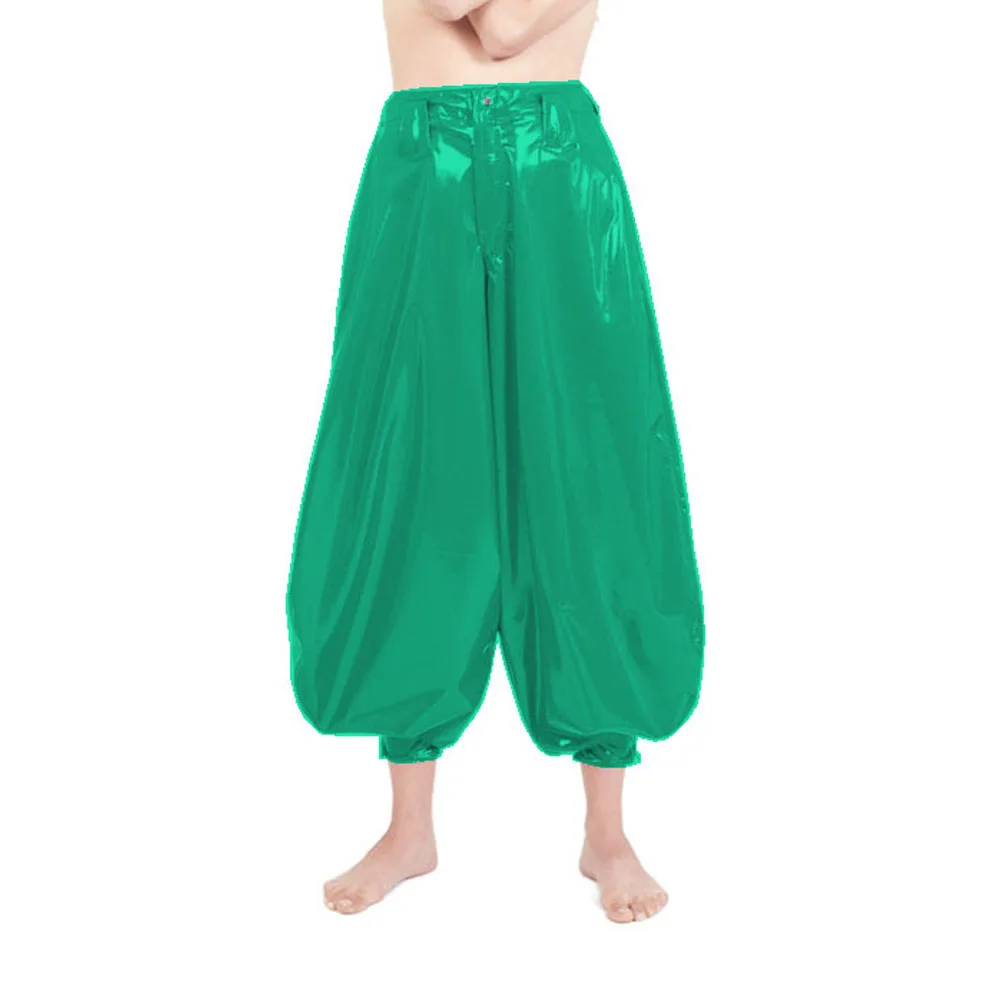 Punk High Waist PVC Harem Pants, Shiny Leather, Club Party Lantern Pants, Streetwear, Classic Tobi Pants, Dance Bloomers, 7XL
