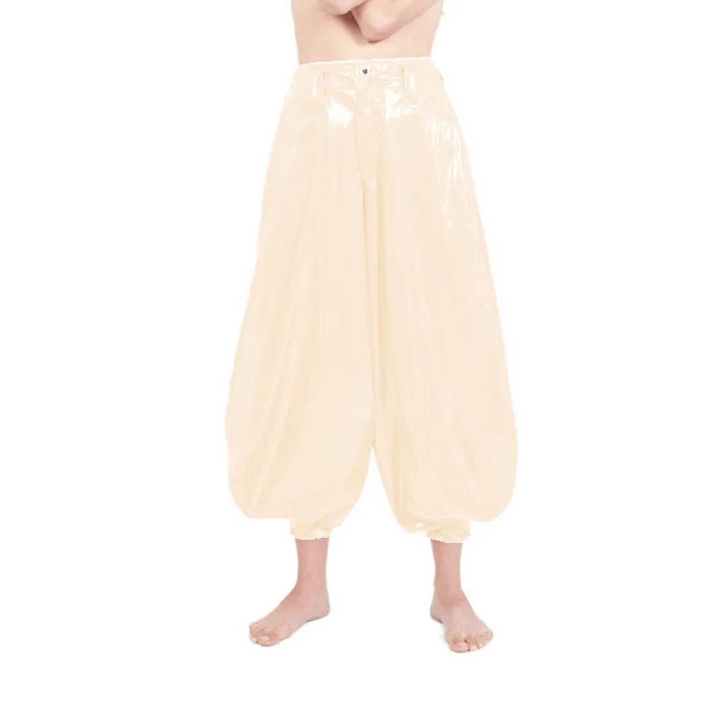 Punk High Waist PVC Harem Pants, Shiny Leather, Club Party Lantern Pants, Streetwear, Classic Tobi Pants, Dance Bloomers, 7XL
