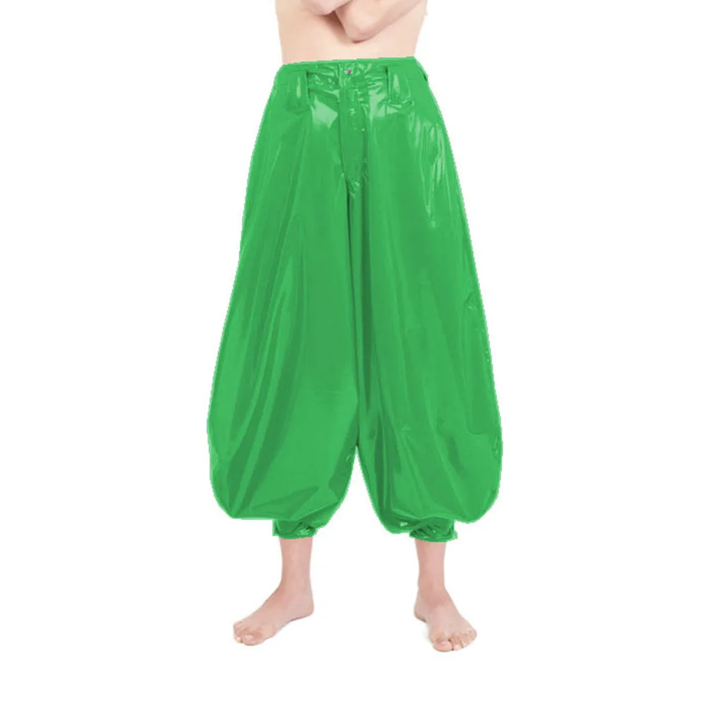 Punk High Waist PVC Harem Pants, Shiny Leather, Club Party Lantern Pants, Streetwear, Classic Tobi Pants, Dance Bloomers, 7XL