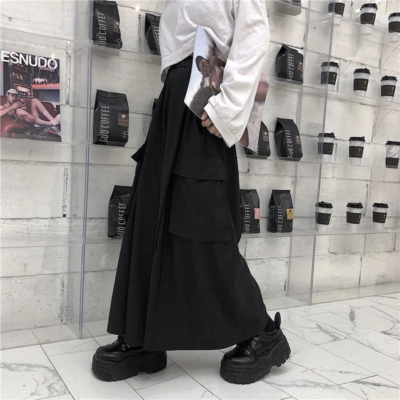 Jmprs Plus Size Women Wide Leg Pants Y2K Streetwear Loose Cargo Pants 90S Gothic Harajuku Oversize Female Trousers 6XL