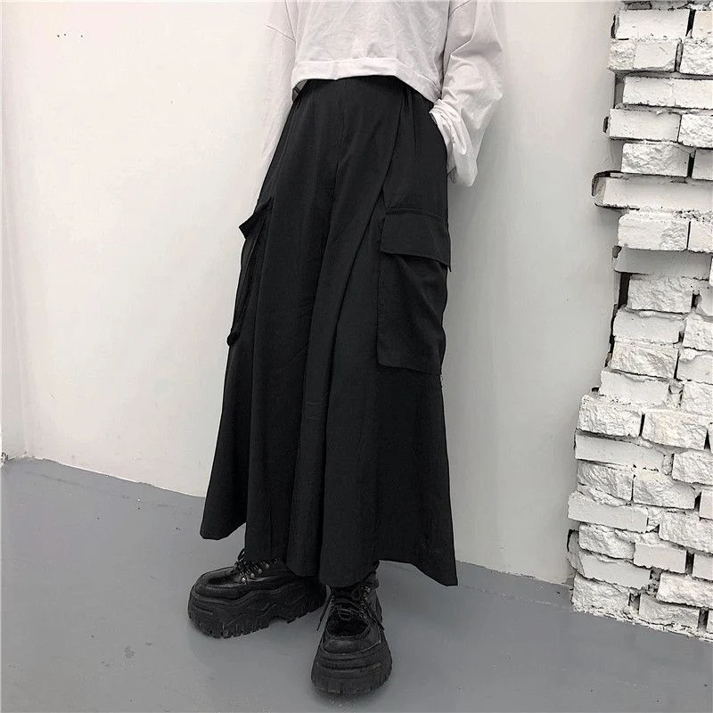 Jmprs Plus Size Women Wide Leg Pants Y2K Streetwear Loose Cargo Pants 90S Gothic Harajuku Oversize Female Trousers 6XL