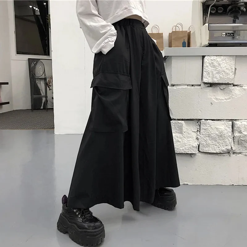 Jmprs Plus Size Women Wide Leg Pants Y2K Streetwear Loose Cargo Pants 90S Gothic Harajuku Oversize Female Trousers 6XL
