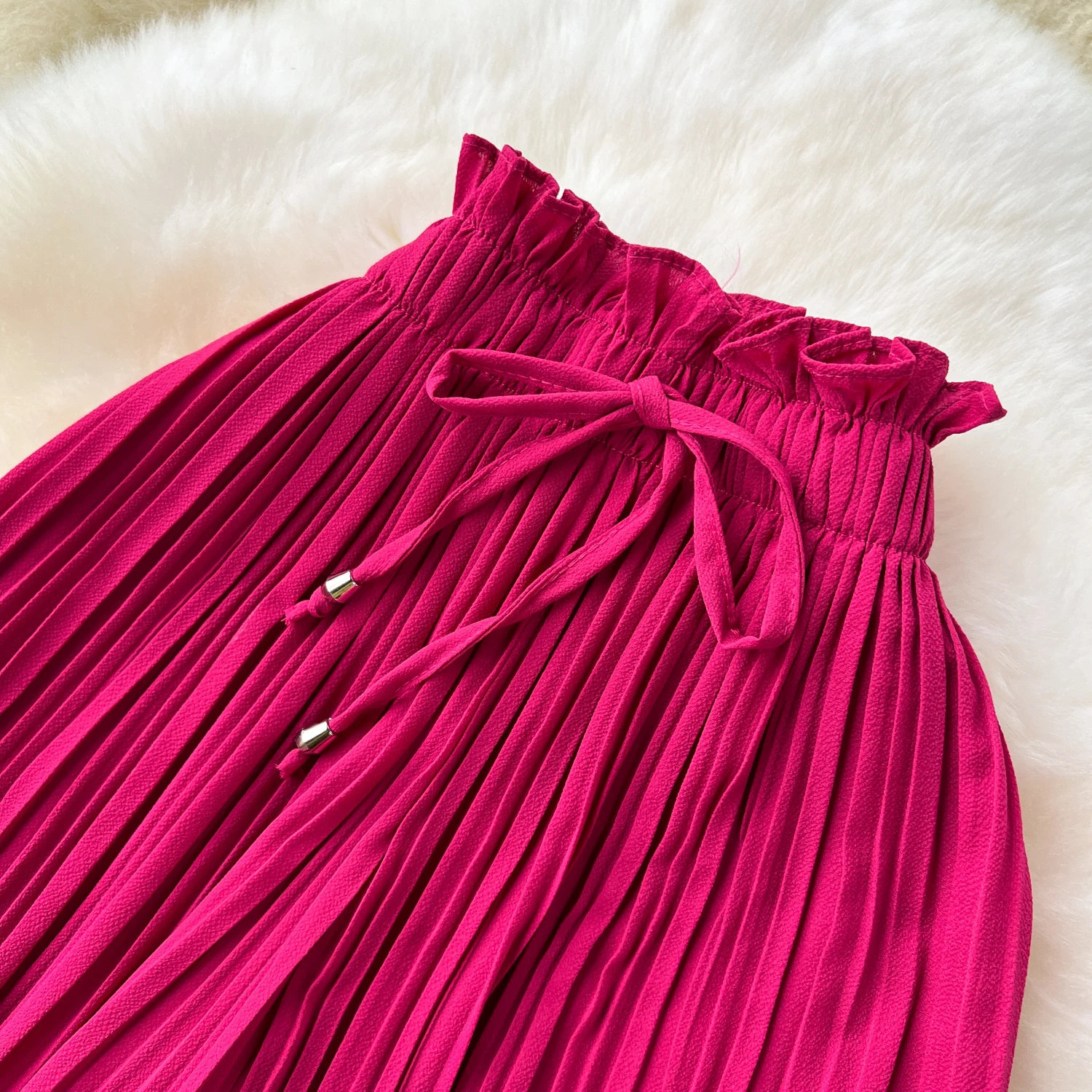 SINGREINY Bandage Basics Casual Pants Women Summer Oversize Draped Wide Legs Pants High Waist Solid Long Pleated Trousers