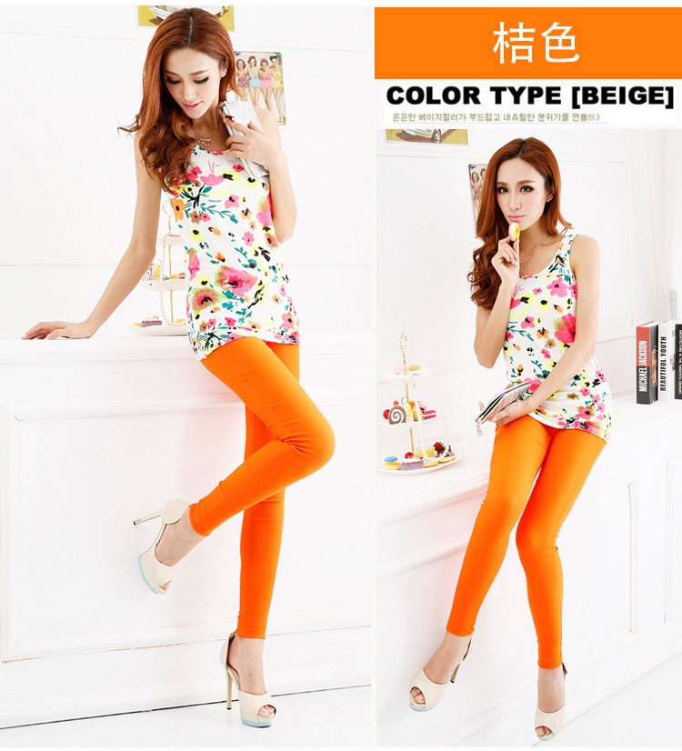 15 candy colour women 5XL 6XL high waist stretch pencil pants skinny casual cotton leggings female trousers