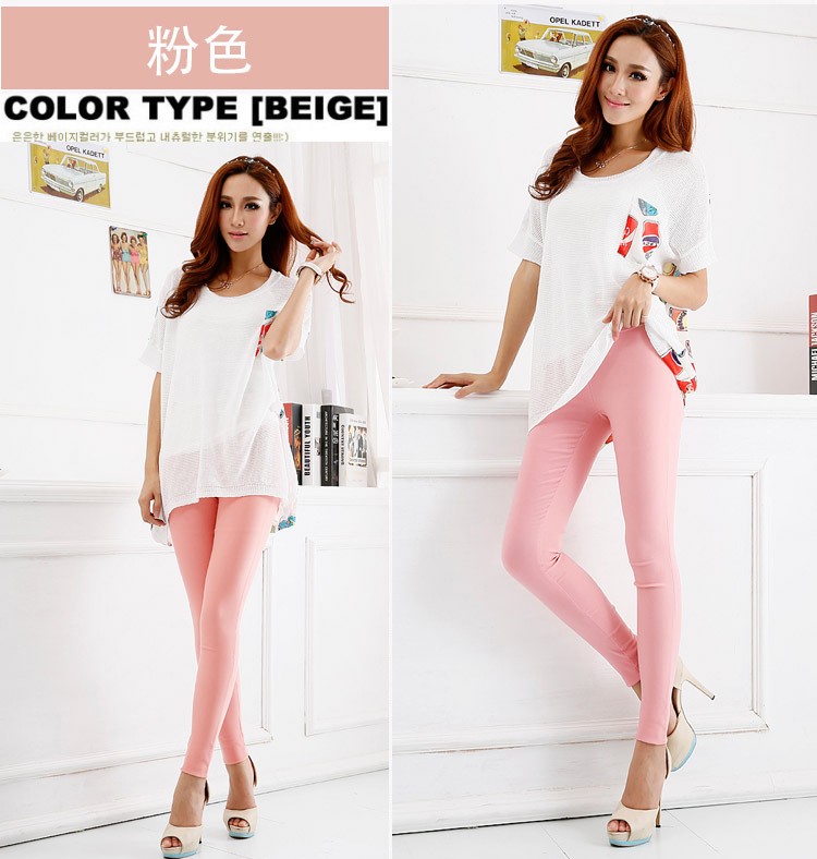 15 candy colour women 5XL 6XL high waist stretch pencil pants skinny casual cotton leggings female trousers