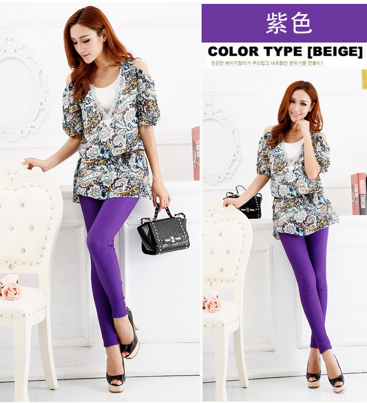 15 candy colour women 5XL 6XL high waist stretch pencil pants skinny casual cotton leggings female trousers