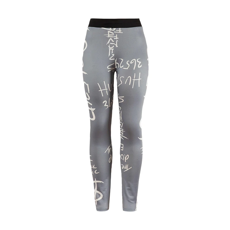 Popular Letter Printed Sexy Fitness Leggings from Europe and America, Sports Yoga Pants