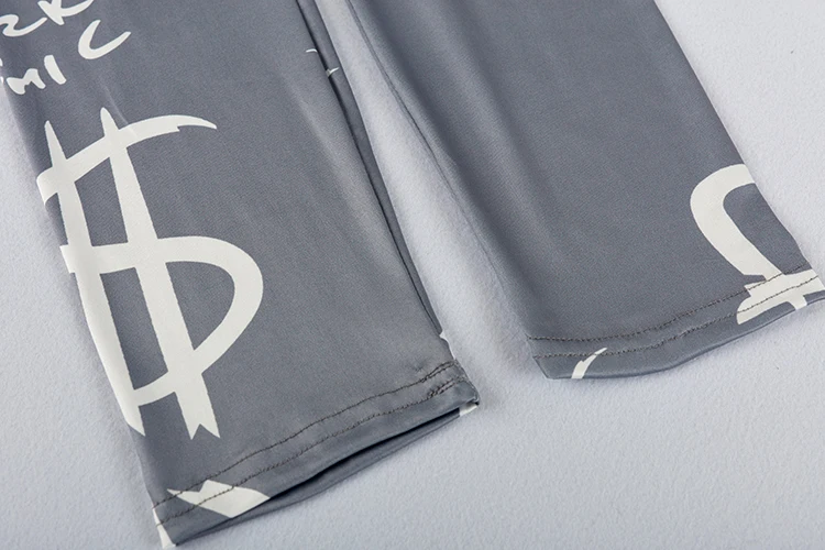 Popular Letter Printed Sexy Fitness Leggings from Europe and America, Sports Yoga Pants