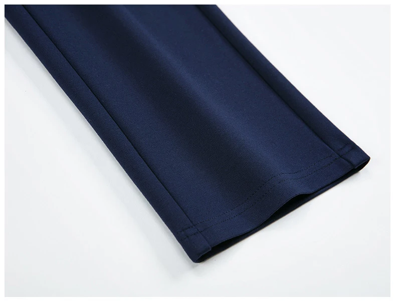2025 Spring and Autumn Khaki High Waist Straight Baggy Pants Women, Navy Middle-aged Mom Stretch Casual Trousers,Plus Size M-8XL