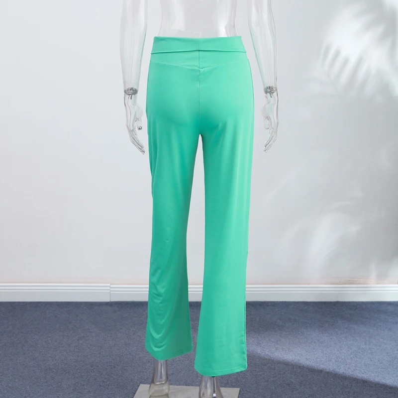 Elastic Waist Wide-leg Long Pants Women's Loose Stretch Fabric Trousers 2026 New Ladies Summer Casual Daily Street Outfit