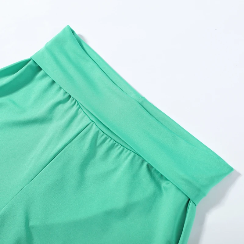 Elastic Waist Wide-leg Long Pants Women's Loose Stretch Fabric Trousers 2026 New Ladies Summer Casual Daily Street Outfit