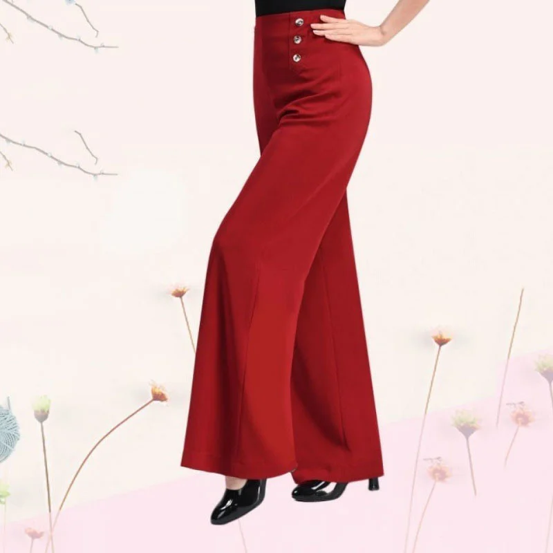 New 2026 Fashion Dance Pants Women's Korean Spring Summer All-match High-waist wide-leg pants Women Loose Casual Trousers Ladies