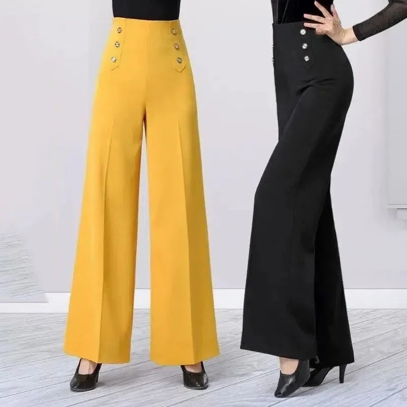 New 2026 Fashion Dance Pants Women's Korean Spring Summer All-match High-waist wide-leg pants Women Loose Casual Trousers Ladies